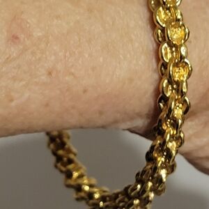 18 Karat Gold Plated Chain Bangle